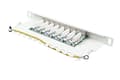 Miniatyrbillede 2 af 3: Patchpanel 25,40 cm (10") Kat. 6, 8-ports, 0,5 U, STP-afskærmet, værktøjsfri åbning, ren hvid (RAL9010), God (GC-N0125)