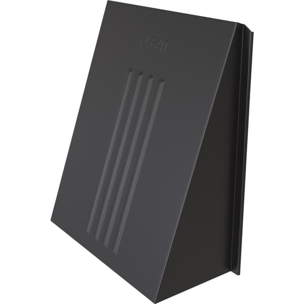 Kappe flat stål 150x150 sort