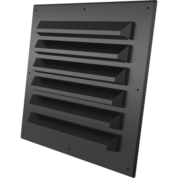 Sjalusirist med karm plast 150x150 sort