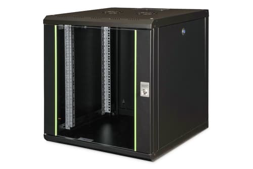 Digitus | Wall Mounting Cabinet Unique Series | DN-19 12U-6/6-SW | Black | 60 x 60 cm
