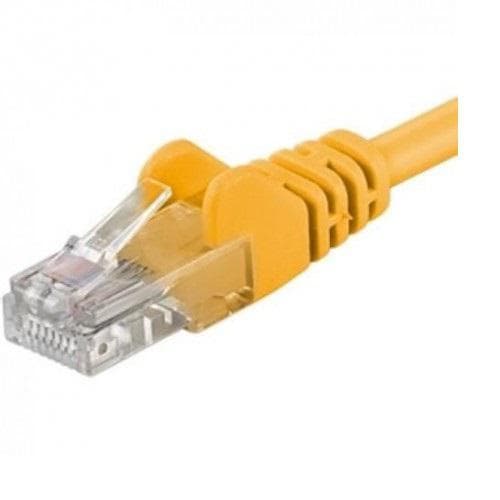 Patchcord UTP RJ45-RJ45 Cat.5e 0.5m, galben, "UTP-5E-0.5-Y" (timbru verde 0.08 lei)