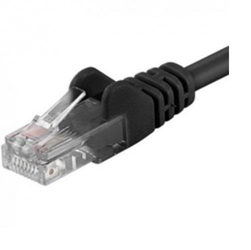 Patchcord UTP RJ45-RJ45 Cat.5e 2m, negru, "UTP-5E-2-BK" (timbru verde 0.08 lei)
