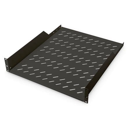 Digitus | Fixed Shelf for Racks | DN-19 TRAY-2-55-SW | Black | The shelves for fixed mounting can be installed easy on the two front 483 mm (19“) prof