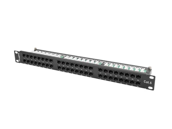 Lanberg PPU6-1048-B - patch-panel - 1U Sort