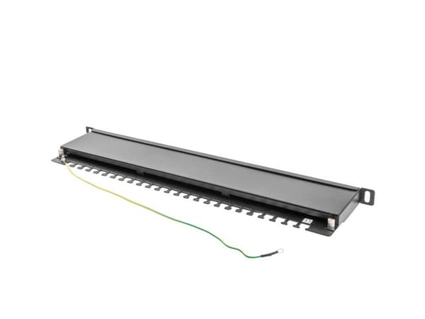 LANBERG PATCH PANEL 24-PORTAR 0.5U CAT.5E FTP SVART
