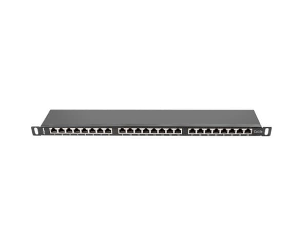 LANBERG PATCH PANEL 24-PORTAR 0.5U CAT.5E FTP SVART