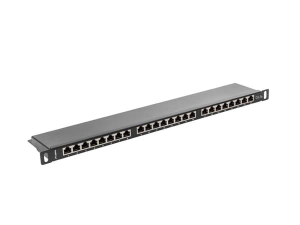 LANBERG PATCH PANEL 24-PORTAR 0.5U CAT.5E FTP SVART