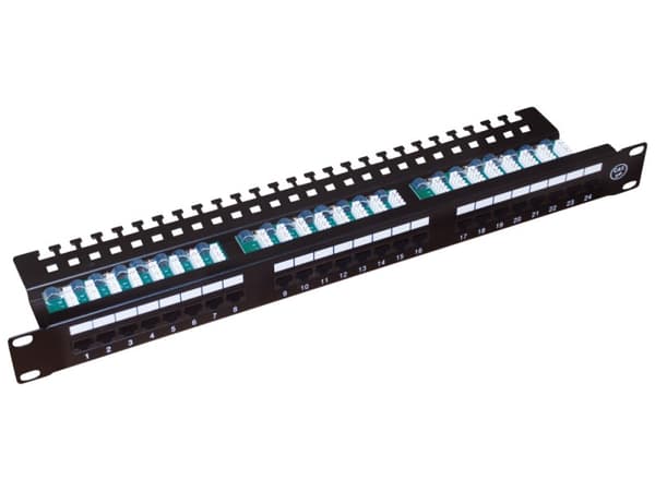 Alantec PK013 patch panel 1U Sort