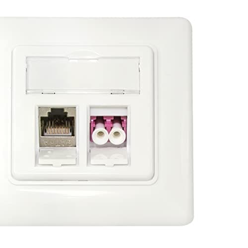 LogiLink indbygningsboks til 2 Keystone-stik, ren hvid (NK4054)