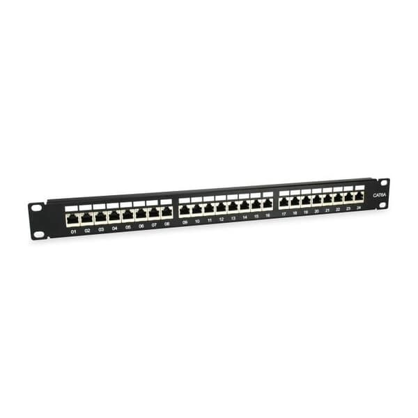 Kopplingspanel - EQUIP - 24 x RJ45 Cat6A - Svart - 19'' - 1U Svart