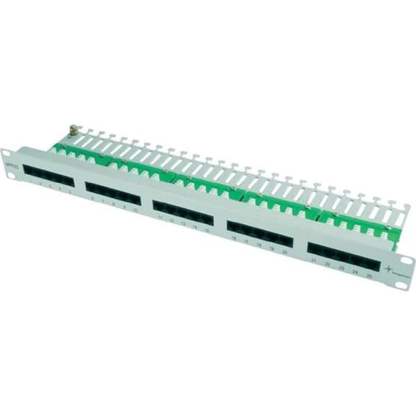 Nätverkspatchpanel - TELEGARTNER - 19" ISDN MPPI25-H - 25 LAN-portar - Bestückt