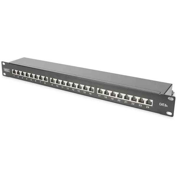 Patchpanel - Digitus - DN-91624S-EA-B - Cat6a - RJ-45 - 24 portar - 1U