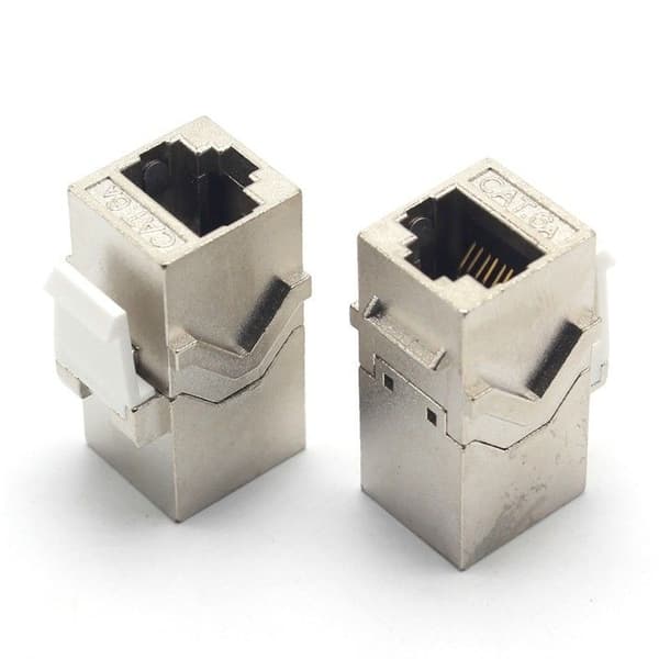 Rj45 dubbel kvinnlig adapter Cat 6a Ftp Keystone typ Lapara nätverkande