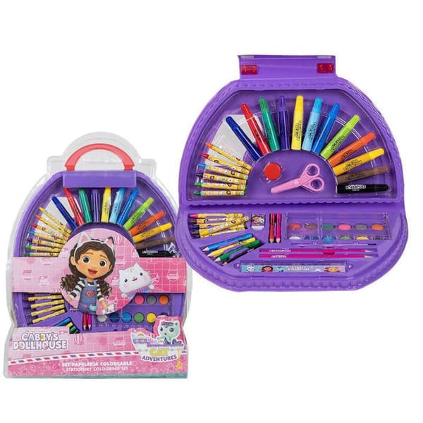 Papperssats - Cerda - Gabbys Dollhouse - 50 delar - Lila - Inomhusbruk