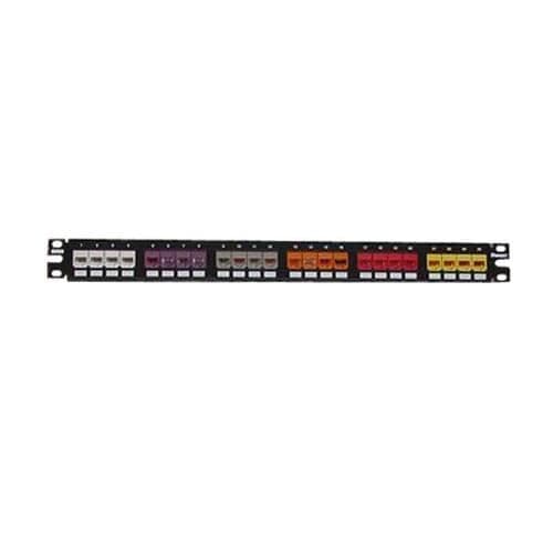 Patch Panel - PANDUIT - CPP24FMWBLY - 24 portar - Svart - Inomhus