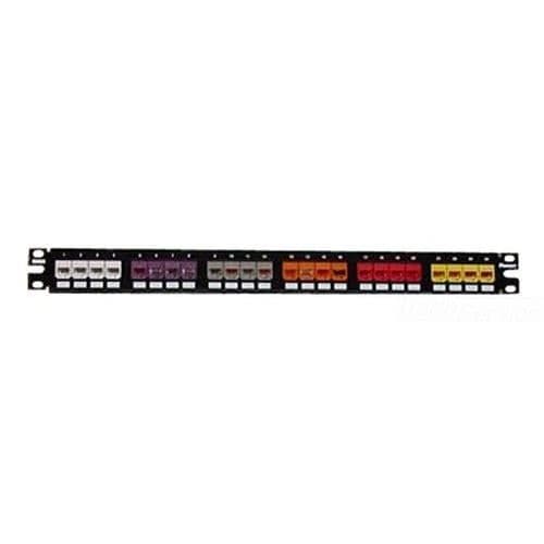 Patch Panel - PANDUIT - CPP24FMWBLY - 24 portar - Svart - Inomhus