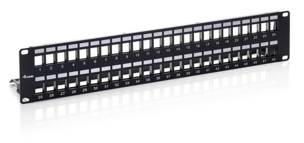 Udstyr Patch Panel - Patch Panel - RJ-45 X 48 - Sort - 2U - til P/N: 125489, 767110, 767111 (769349) Sort