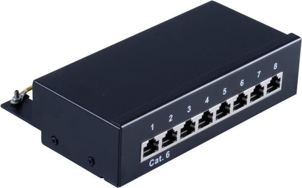 S/CONN maksimal tilslutningspatch panel-cat 6 patch panel, skærmet, 8 porte (75059)
