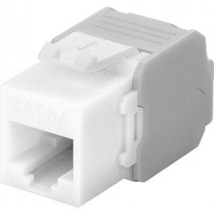 Wentronic Goobay CAT 6a KeyStone RJ45 Jack, uskærmet, 500MHz, hvid (90867)