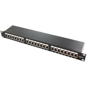 LogiLink patchpanel 48,30 cm (19") - Kat.6A - Klasse EA 10G 500 MHz - RJ45 - ISO/IEC 11801 - TIA/EIA 568B.2-10 - sort (NP0061)