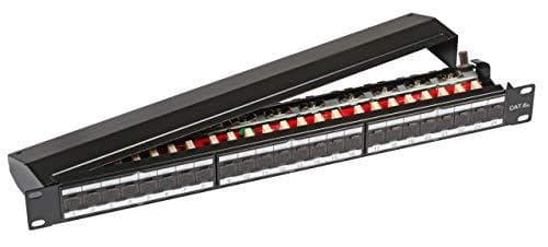 EFB-Electronics patchpanel STP Cat6A 48,30 cm (19") sort, skærmet, 24-porte, 1U (37656.1) Sort