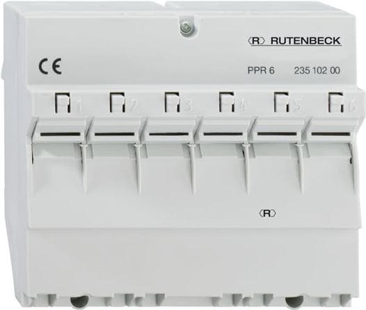 RUTENBECK patchpanel til REG montering, 6 PPR-6 5 porte, Cat.6/ClassE, egnet til 2381 PPR-6 (23810200) Grå