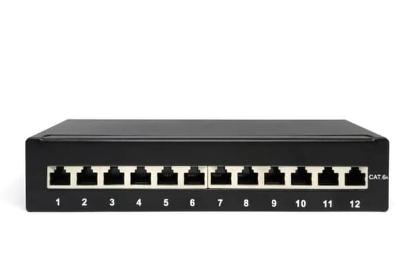 Digitus Desktop CAT 6A, Klasse EA patchpanel, skærmet, sort