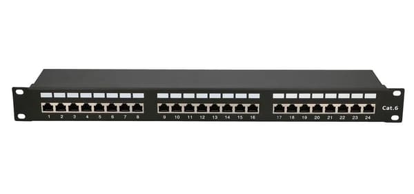 Extralink CAT6 STP V2 | Patchpanel | 24Portar Svart
