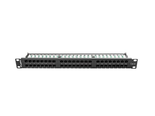 Lanberg PPU6-1048-B - patchpanel - 1U Sort