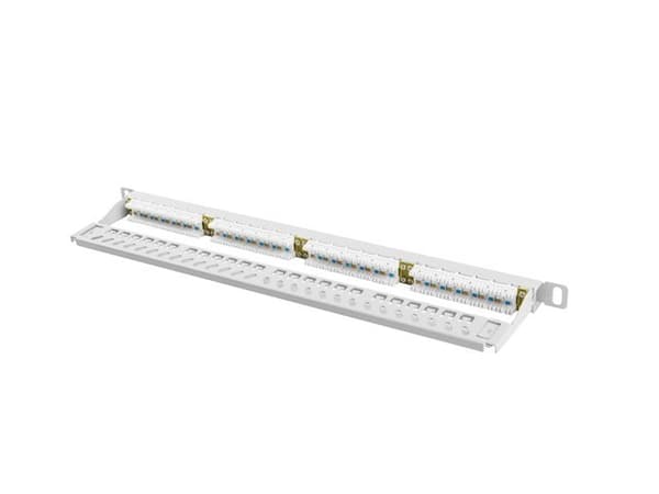 LANBERG PATCHPANEL 24 PORT 0.5U CAT.6 UTP GRÅ Grå
