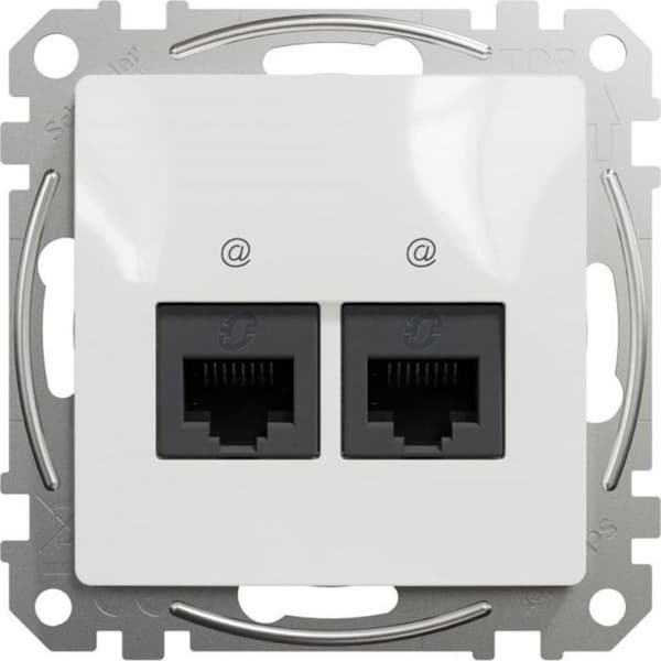 Schneider electric - SDD111452 - Sedna Design Vägguttag dator 2xRJ45 cat.5e UTP vit