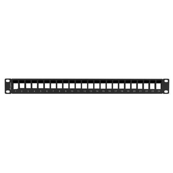 Brickpanel - Lanberg - PPKS-1024-B - 24 platser - Kompatibel med Keystone - Svart RAL9004