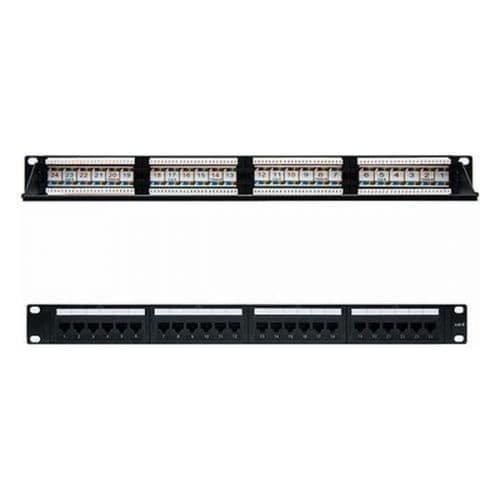 Patchpanel - NANOCABLE - 10.21.3124 - 24 portar - UTP Kategori 6 - 19" RJ45 Black