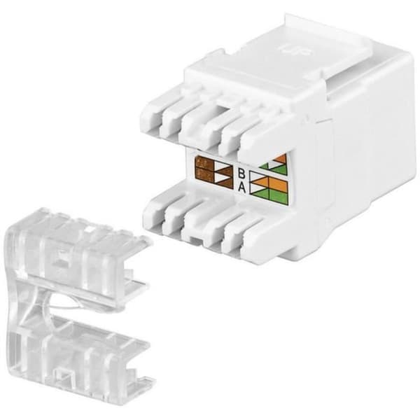 Keystone Jack CAT 5e UTP LSA Goobay - Vit - TIA 568A/B kodade anslutningar