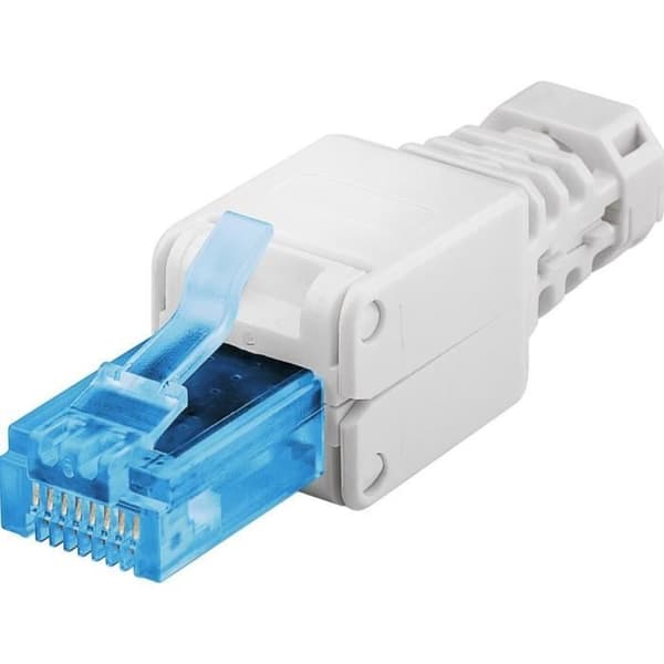 RJ45 ledningskontakt - MICRO CONNECT - KON521TL - Vit - Interiör - 9 mm - 35 mm