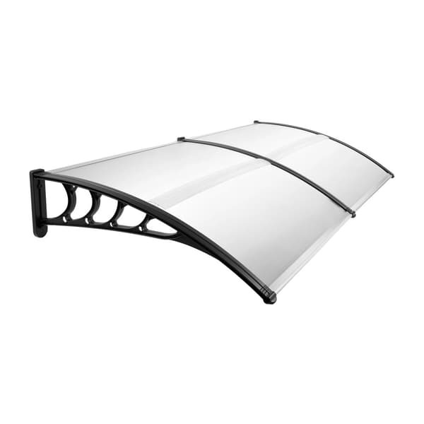 Transparent dörröverbyggnad, väggmonterad, UV-blockeringsgrad 95%, bärförmåga 15 kg/m²,Klar