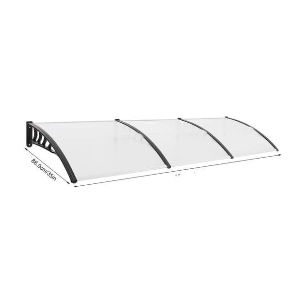 Väggmonterad Markis, Väderbeständig Design, Modern Stil,Klar