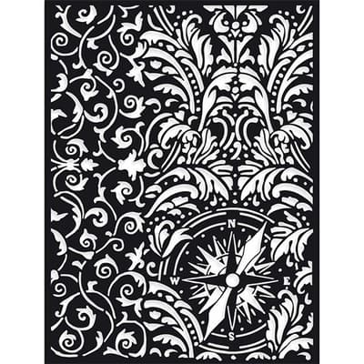 Schablon Stamperia - Sir Vagabond - Wallpaper & Compass