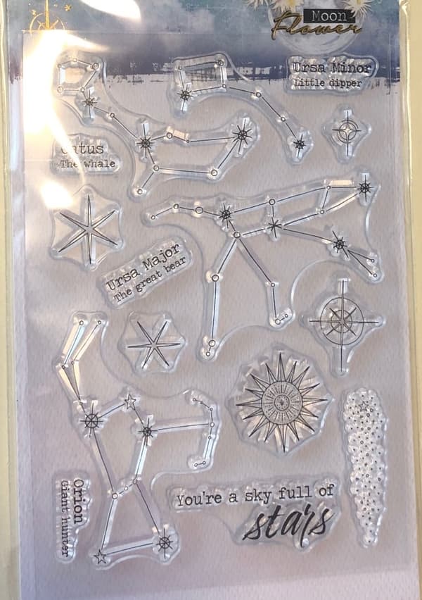 scrapbooking stämpel set stars i himlen