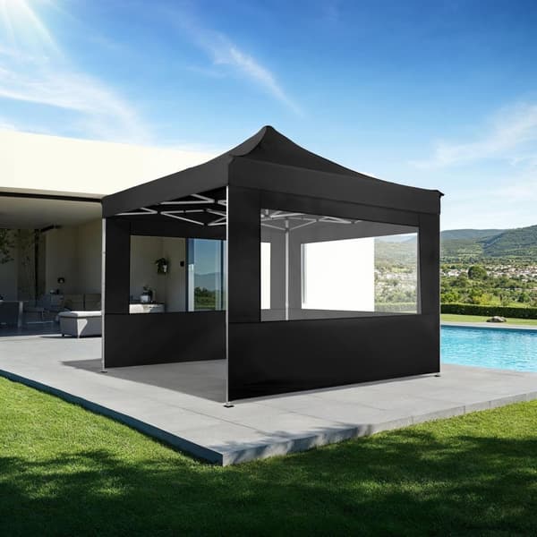 Paviljong Olivia 3x3m med 4 väggar - svart