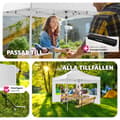 Miniatyrbild 8 av 11: Hopfällbar partytält Olivia 3x3 m med 2 sidodelar - vit