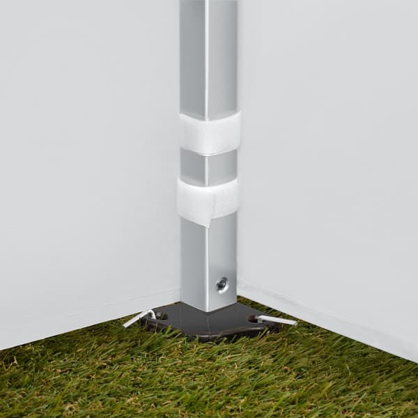 Easy up pavillon Viola 3x6 m med 2 sidestykker - hvid