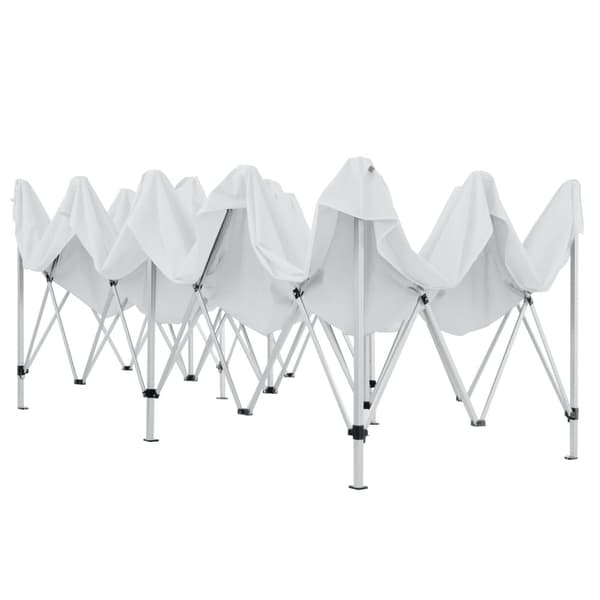 Easy up pavillon Viola 3x6 m med 2 sidestykker - hvid