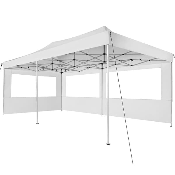 Easy up pavillon Viola 3x6 m med 4 sidestykker - hvid