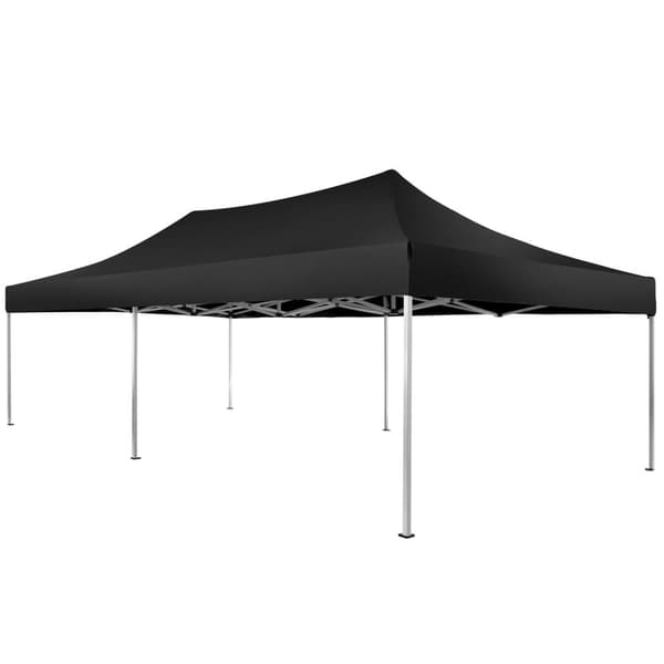 Easy up pavillon Viola 3x6 m med 2 sidestykker - sort