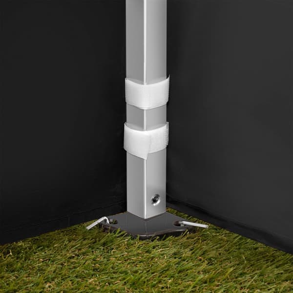 Easy up pavillon Viola 3x6 m med 2 sidestykker - sort