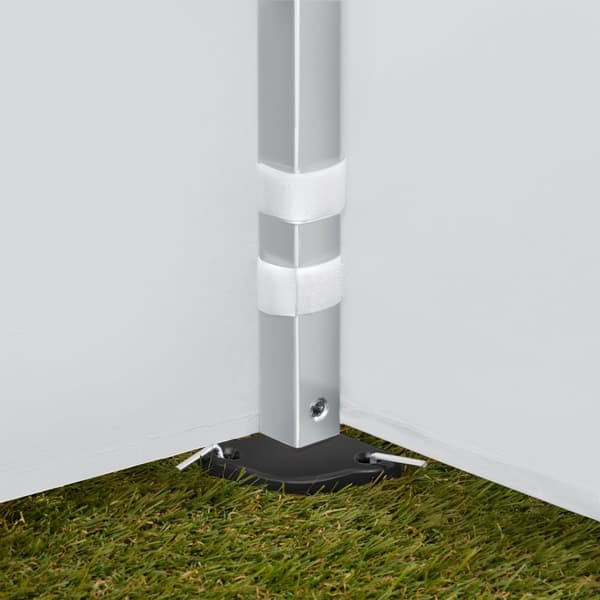 Easy up pavillon Olivia 3x3 m med 4 sidestykker - hvid