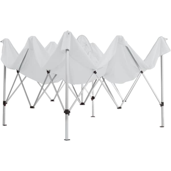 Easy up pavillon Olivia 3x3 m med 4 sidestykker - hvid