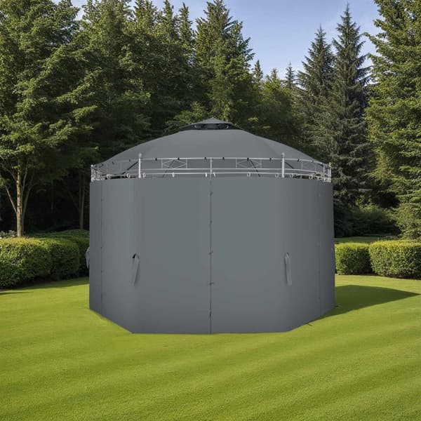 Havepavillon rund 3,5m Siana - anthrazit