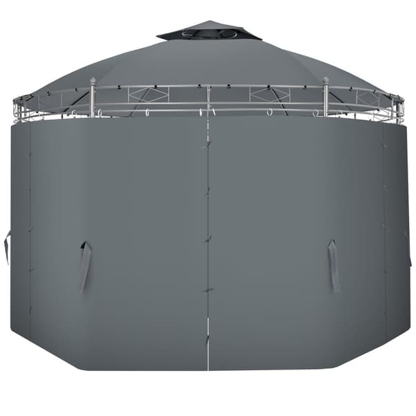 Havepavillon rund 3,5m Siana - anthrazit